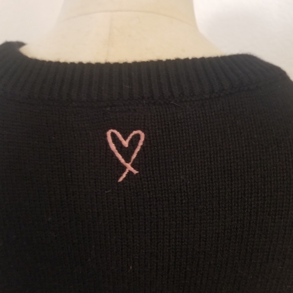 VS M Soft Cashmere Kiss Black Tease Sweater New - Picture 3 of 8